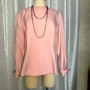 Norstrom women’s tailored light pink blouse T2